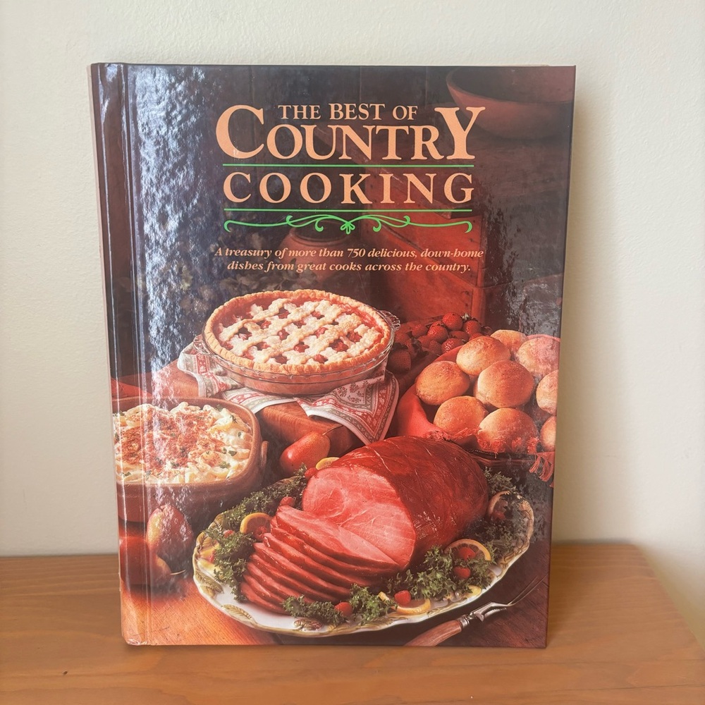 The Best of Country Cooking Cookbook Recipe Hardcover Vintage Cottage core